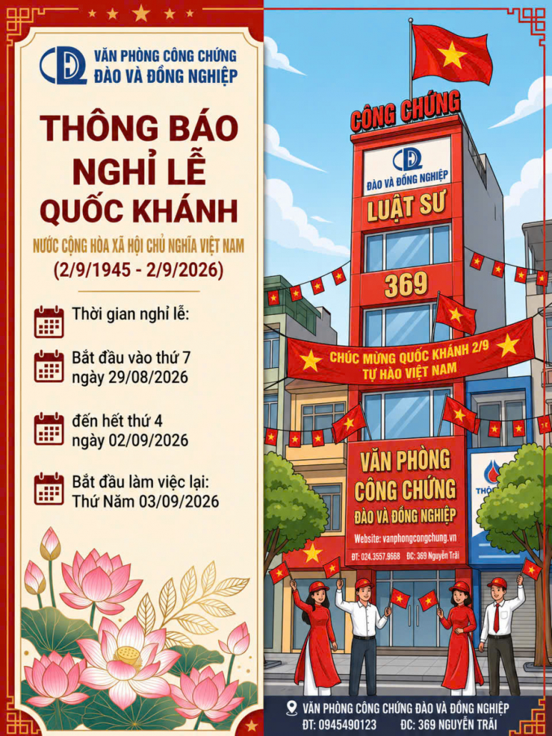 thông báo nghỉ lễ 02/09